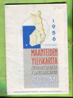 Suomi maanteiden yleiskartta / Finland översiktskarta över landsvägarna 1956