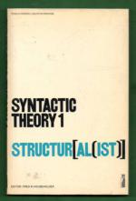 Syntactic Theory 1 - Structuralist