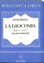 La gioconda, Cielo e mar, per canto e pianoforte