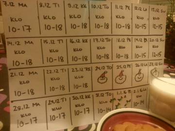 JOULUKUUN AUKIOLOAJAT LUKUHETKESSÄ